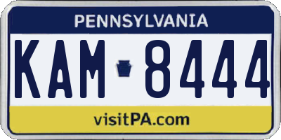 PA license plate KAM8444