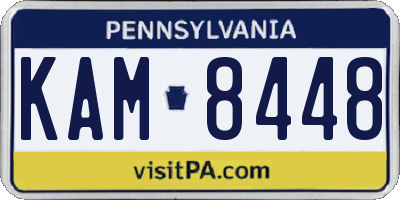 PA license plate KAM8448