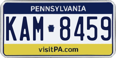 PA license plate KAM8459
