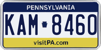 PA license plate KAM8460