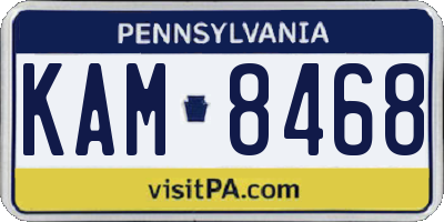 PA license plate KAM8468