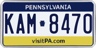 PA license plate KAM8470