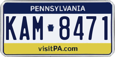 PA license plate KAM8471