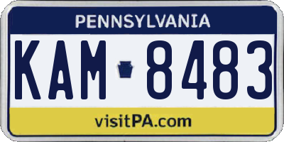 PA license plate KAM8483