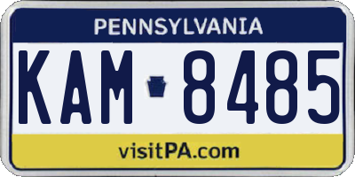 PA license plate KAM8485
