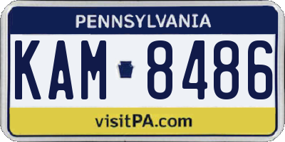 PA license plate KAM8486