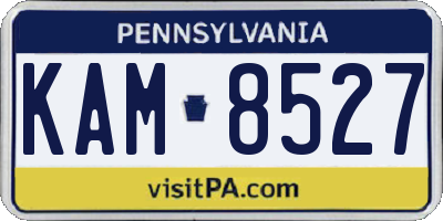PA license plate KAM8527