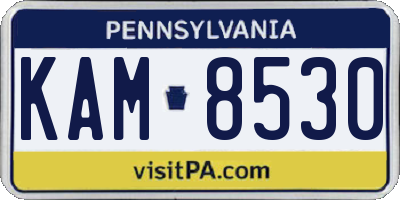 PA license plate KAM8530