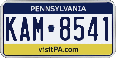 PA license plate KAM8541