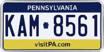 PA license plate KAM8561