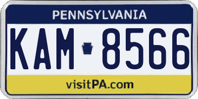 PA license plate KAM8566
