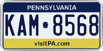 PA license plate KAM8568