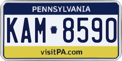 PA license plate KAM8590