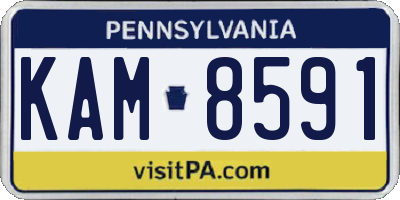 PA license plate KAM8591