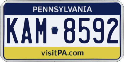 PA license plate KAM8592
