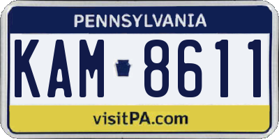 PA license plate KAM8611