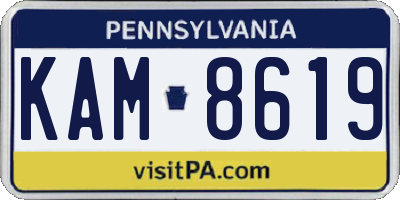 PA license plate KAM8619