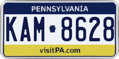 PA license plate KAM8628