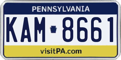 PA license plate KAM8661
