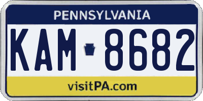 PA license plate KAM8682