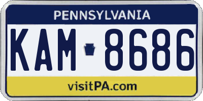 PA license plate KAM8686