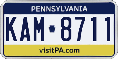 PA license plate KAM8711