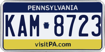 PA license plate KAM8723