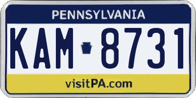 PA license plate KAM8731