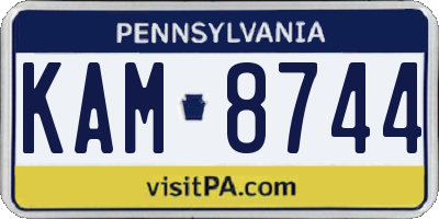 PA license plate KAM8744