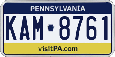 PA license plate KAM8761