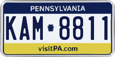 PA license plate KAM8811