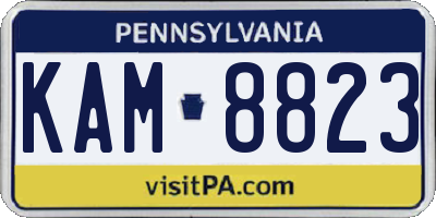 PA license plate KAM8823