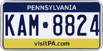 PA license plate KAM8824