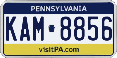 PA license plate KAM8856