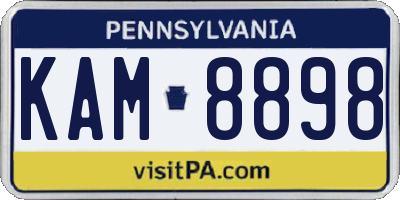 PA license plate KAM8898