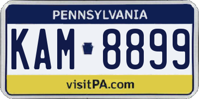 PA license plate KAM8899