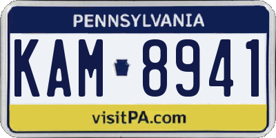 PA license plate KAM8941