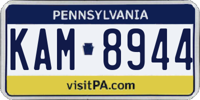 PA license plate KAM8944