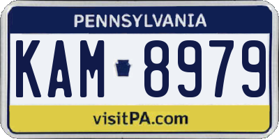 PA license plate KAM8979