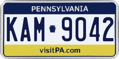 PA license plate KAM9042
