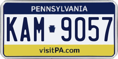 PA license plate KAM9057