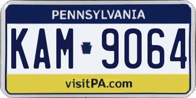 PA license plate KAM9064
