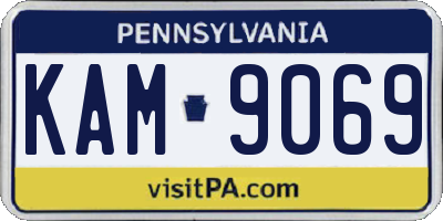 PA license plate KAM9069