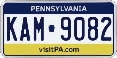 PA license plate KAM9082