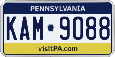 PA license plate KAM9088