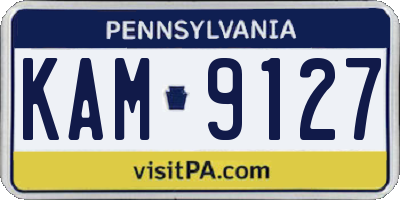 PA license plate KAM9127