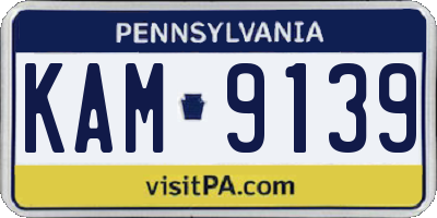 PA license plate KAM9139