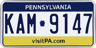 PA license plate KAM9147