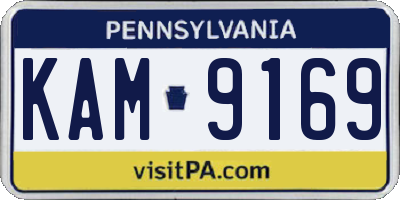 PA license plate KAM9169