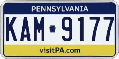 PA license plate KAM9177